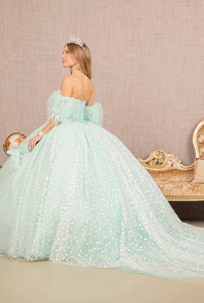 Jewel Strapless Quinceanera Gown. GL3176 by Elizabeth k