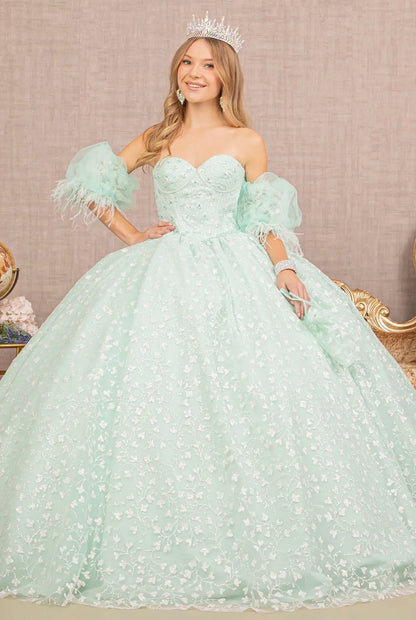 Jewel Strapless Quinceanera Gown. GL3176 by Elizabeth k
