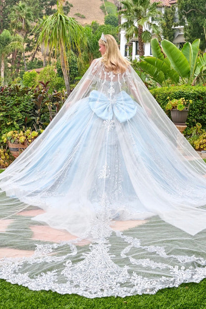 This enchanting ball gown sparkles with jewels, intricate embroidery, shimmering sequins, and glitter.  GL3707 by Elizabeth K