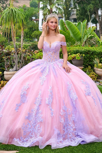 Glide into elegance with this dazzling quinceañera ball gown. GL3753 by Elizabeth K