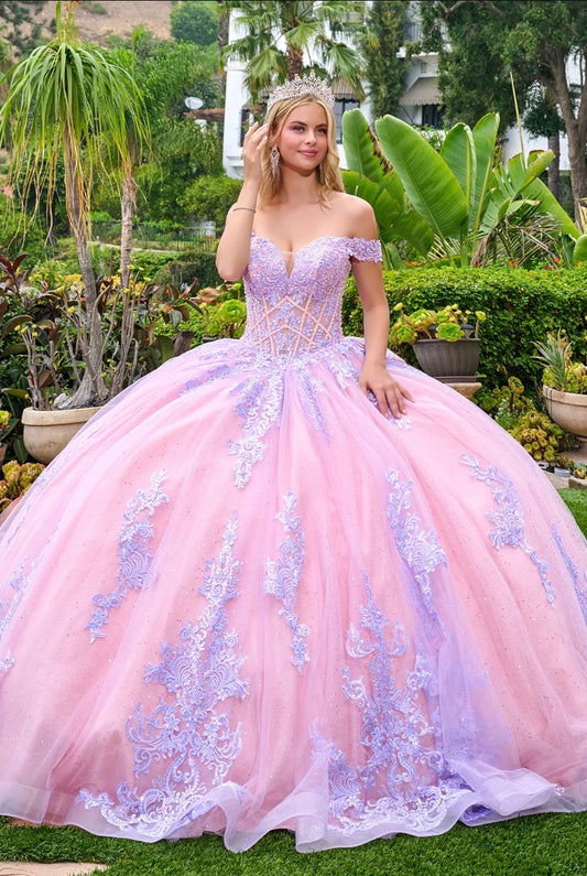 Glide into elegance with this dazzling quinceañera ball gown. GL3753 by Elizabeth K