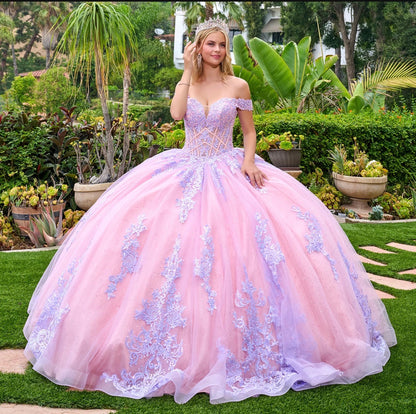Glide into elegance with this dazzling quinceañera ball gown. GL3753 by Elizabeth K