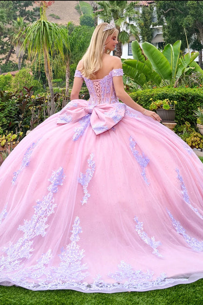 Glide into elegance with this dazzling quinceañera ball gown. GL3753 by Elizabeth K