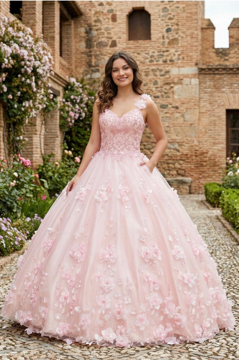 Experience pure enchantment with this breathtaking Quinceanera gown. 8030J by Cinderella Couture