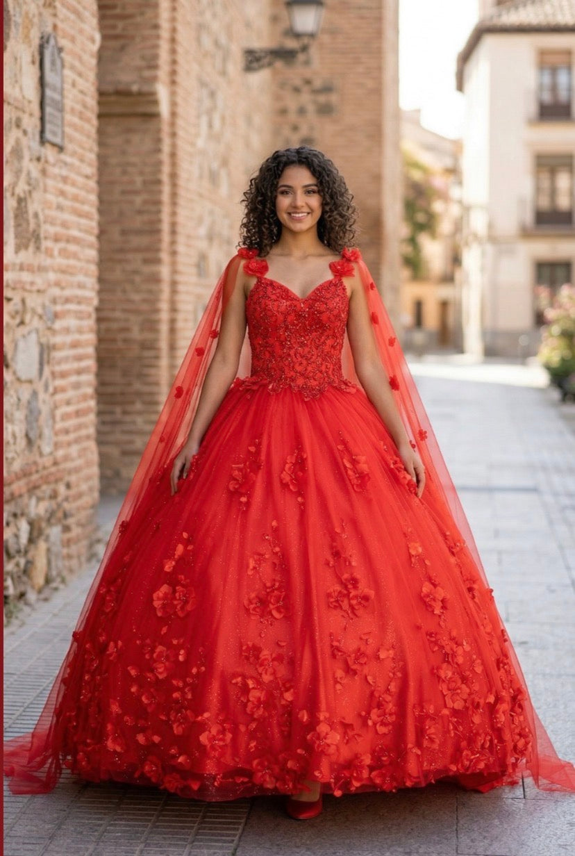 Experience pure enchantment with this breathtaking Quinceanera gown. 8030J by Cinderella Couture