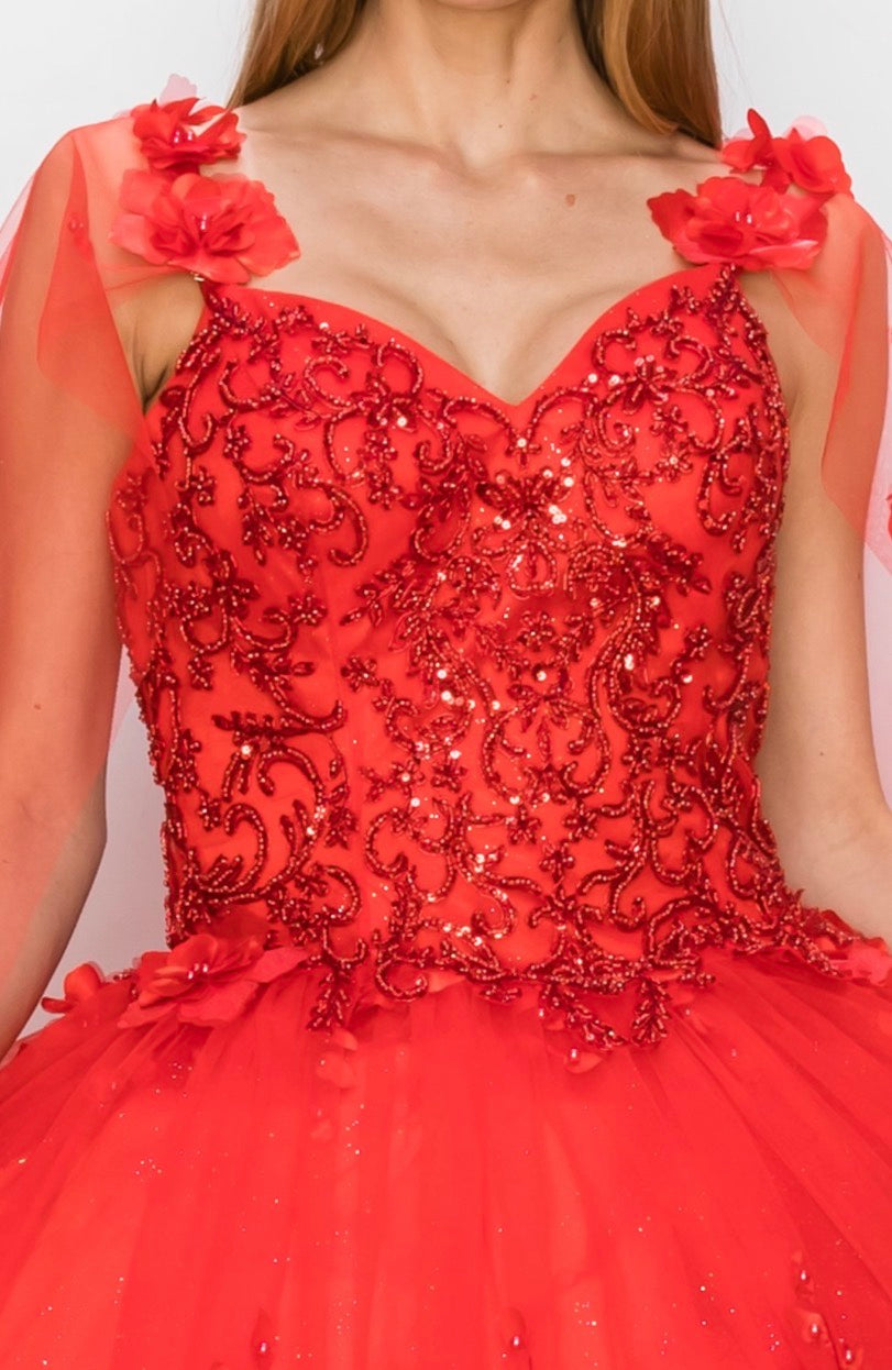 Experience pure enchantment with this breathtaking Quinceanera gown. 8030J by Cinderella Couture