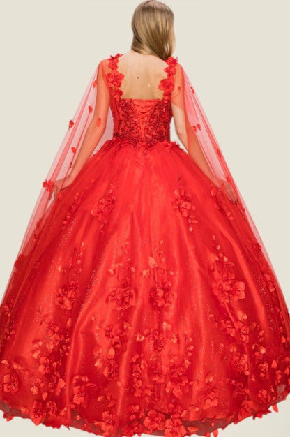 Experience pure enchantment with this breathtaking Quinceanera gown. 8030J by Cinderella Couture
