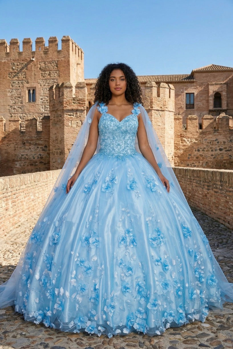 Experience pure enchantment with this breathtaking Quinceanera gown. 8030J by Cinderella Couture