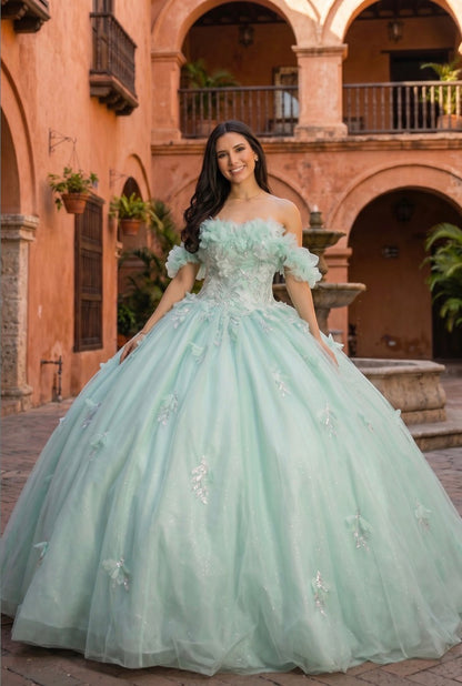This enchanting ball gown is a true fairytale masterpiece. 8065J by Cinderella Couture