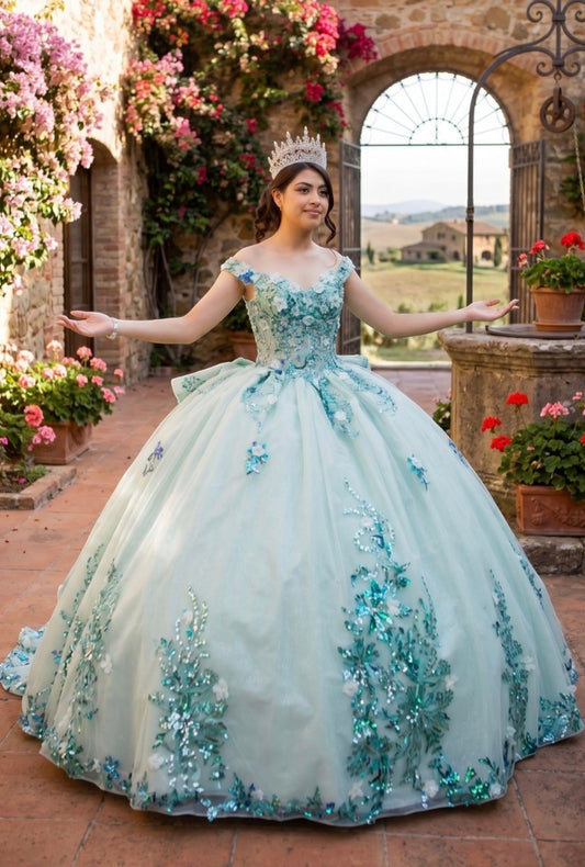 Elegant Quinceanera Dress. 8125J by Cinderella Couture
