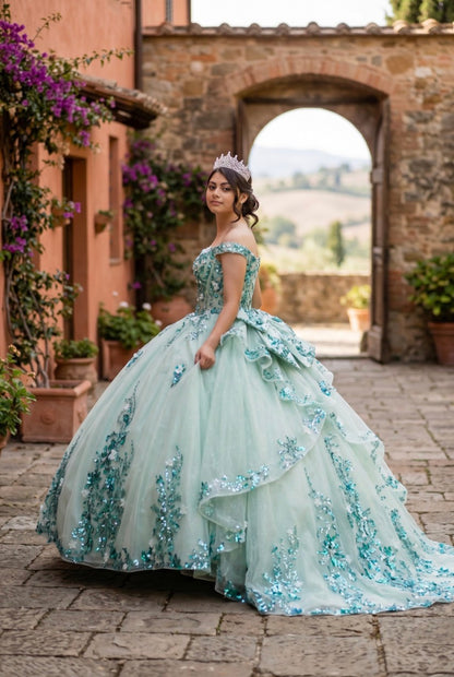 Elegant Quinceanera Dress. 8125J by Cinderella Couture