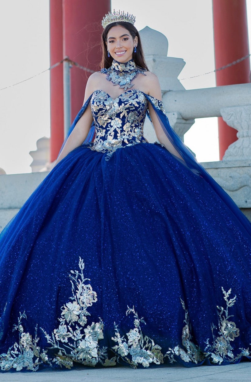 A stunning off-shoulder quinceanera dress . 8064J by Cinderella Couture