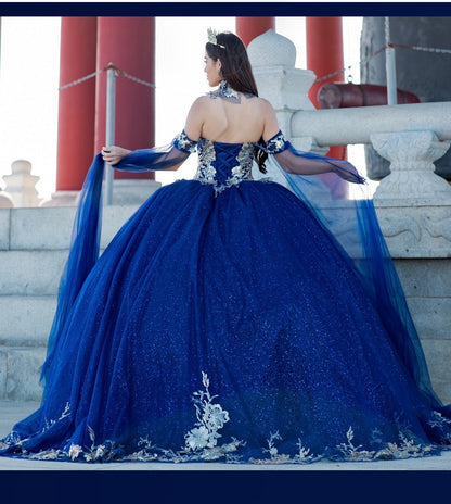 A stunning off-shoulder quinceanera dress . 8064J by Cinderella Couture