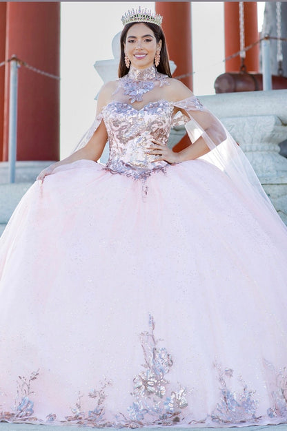 A stunning off-shoulder quinceanera dress . 8064J by Cinderella Couture