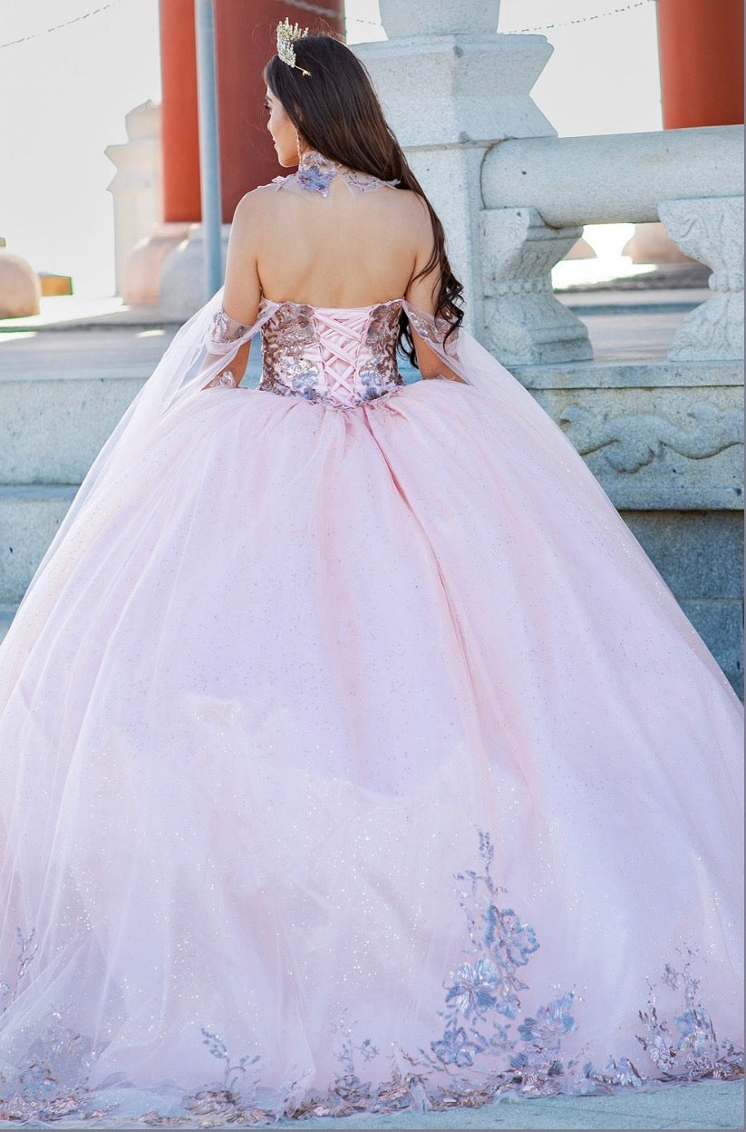 A stunning off-shoulder quinceanera dress . 8064J by Cinderella Couture