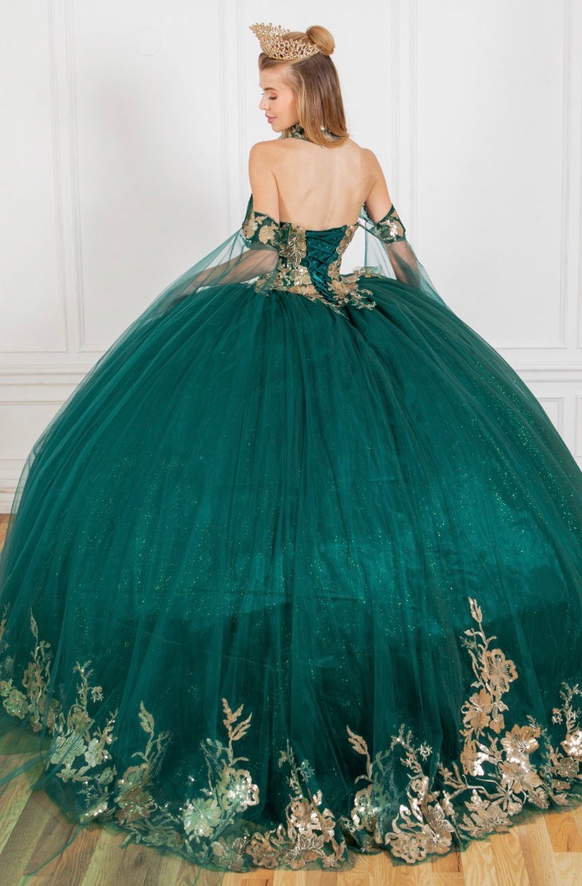 A stunning off-shoulder quinceanera dress . 8064J by Cinderella Couture