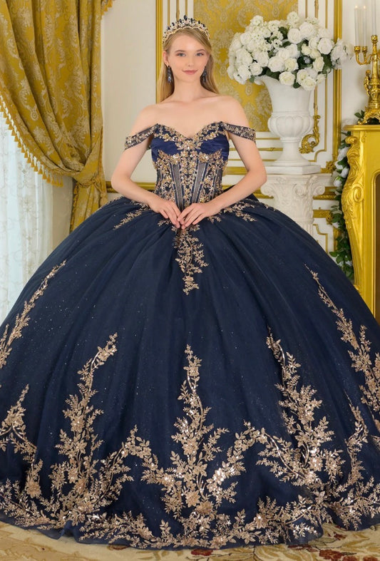 Feel regal in this stunning quinceañera ball gown. GL3674 by Elizabeth K