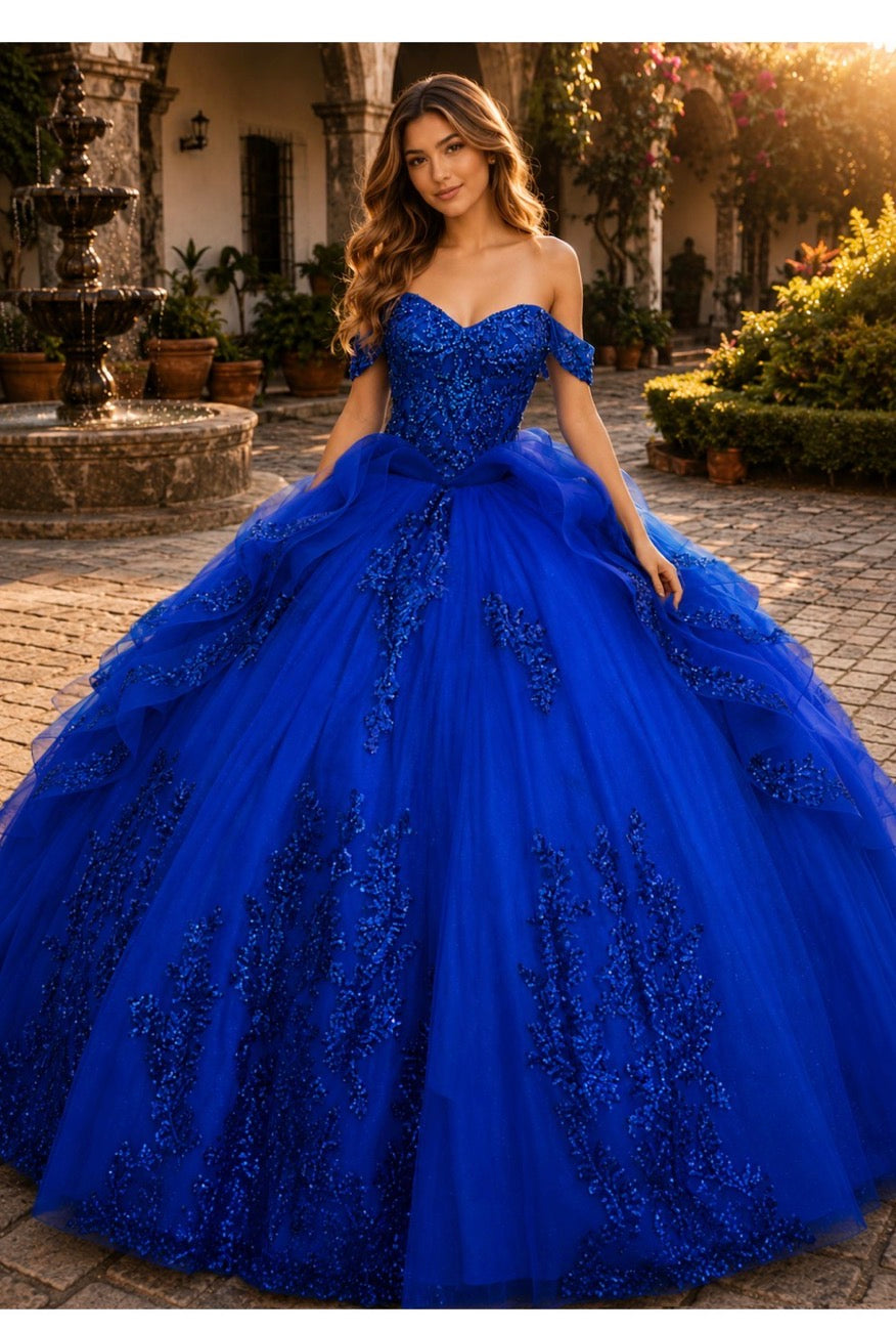 Layered Solid Quince Dress. PQ1116 by Bella Couture