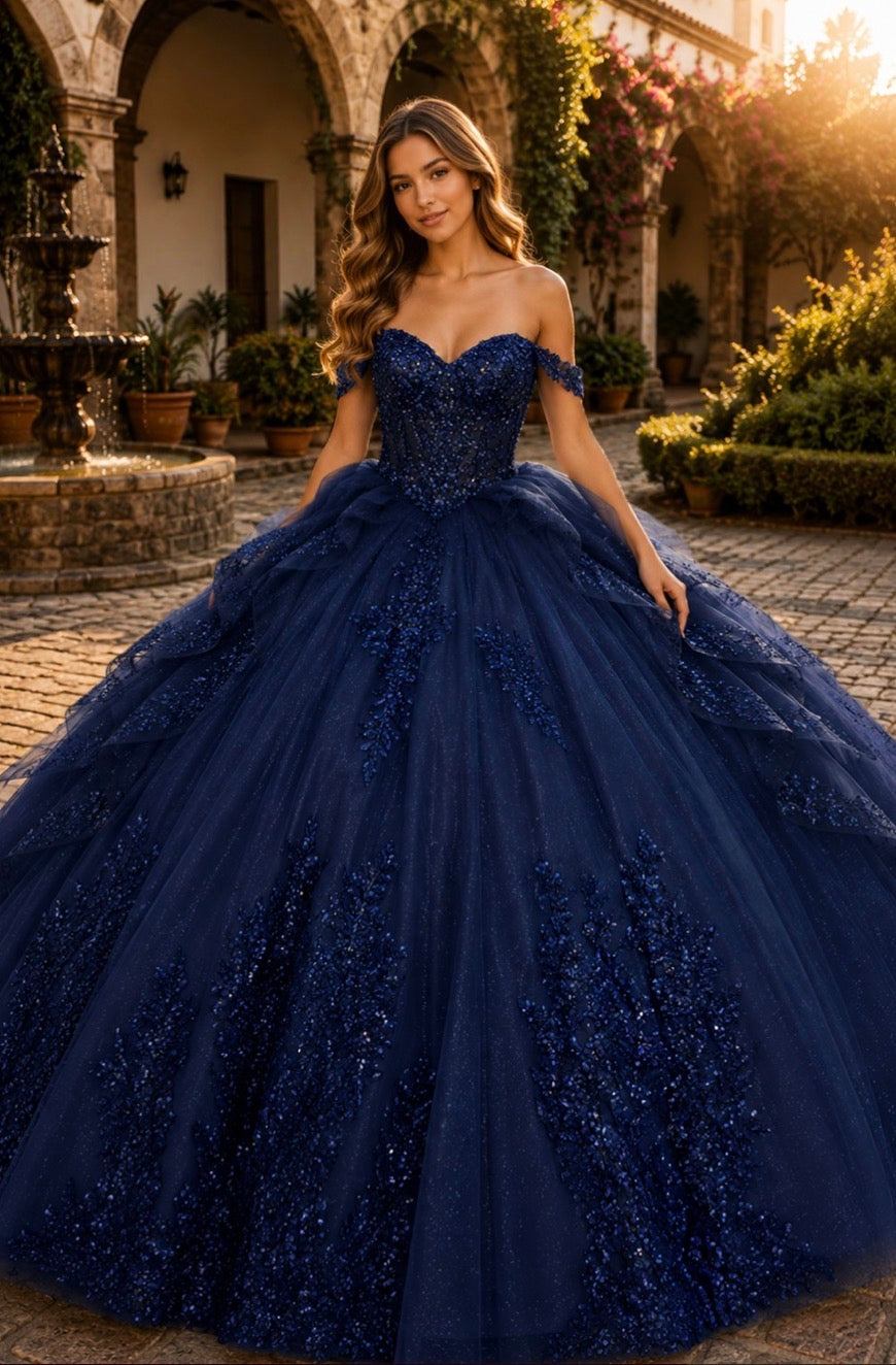 Layered Solid Quince Dress. PQ1116 by Bella Couture