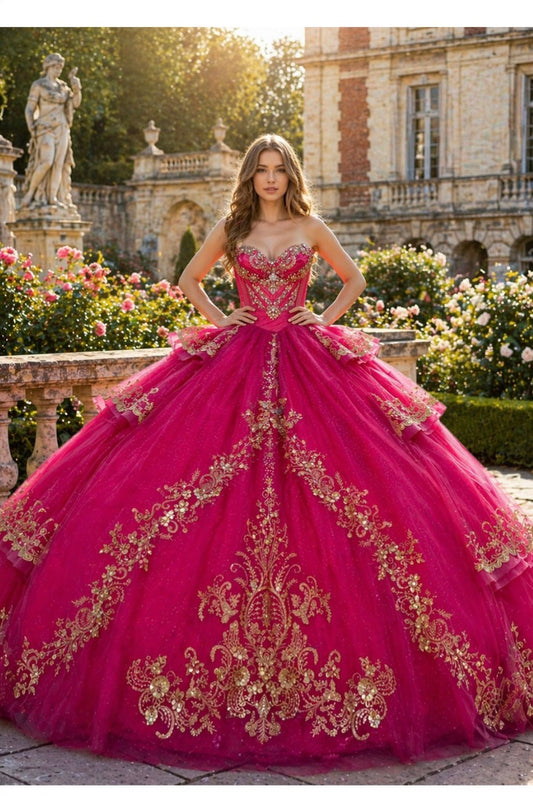 Ball gown inspired by classic European royalty Quinceanera Dress. PQ1117 BY BELLA COUTURE