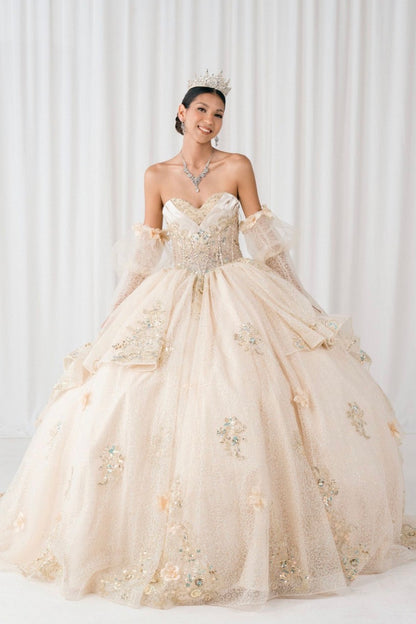 Beautiful Quince With Bubble Sleeve. 8381J BY CINDERELLA COUTURE