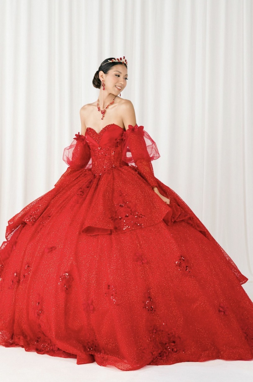 Beautiful Quince With Bubble Sleeve. 8381J BY CINDERELLA COUTURE