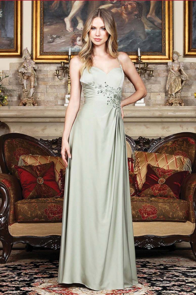 Elegant satin dress perfect for any ocassion. 3321 by ADORA DESIGN