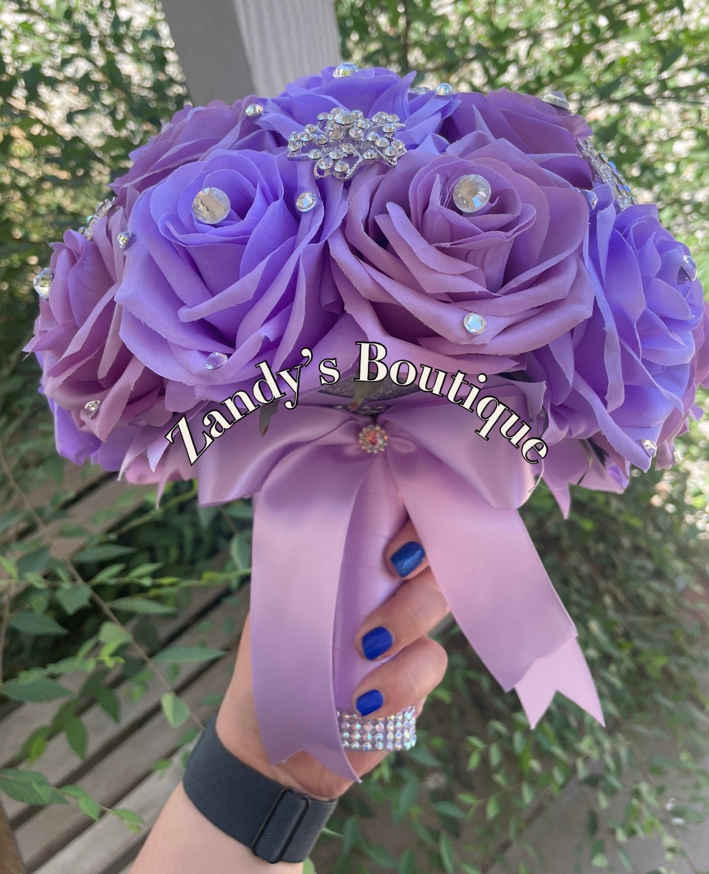 Lavender and Lilac with Silver Butterfly Brooches. LALI039 by MARINA’S CRAFT