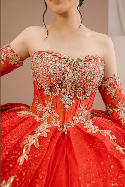 This gown is a dream come true for any celebration. 8575JQ BY CINDERELLA COUTURE