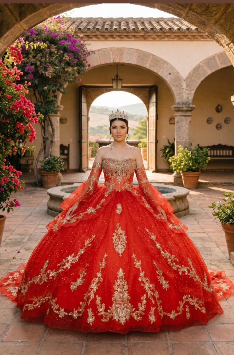 This gown is a dream come true for any celebration. 8575JQ BY CINDERELLA COUTURE