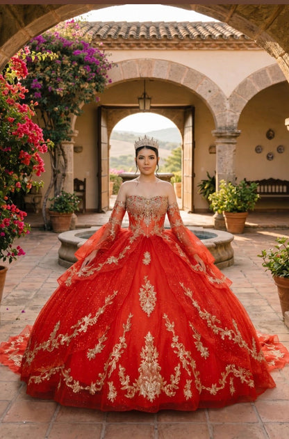 This gown is a dream come true for any celebration. 8575JQ BY CINDERELLA COUTURE