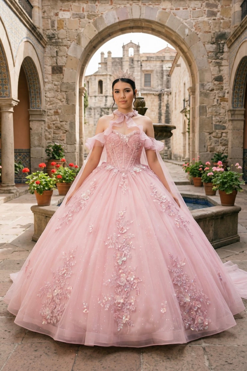 This exquisite ball gown is designed for unforgettable special occasions. 8585JQ by CINDERELLA COUTURE