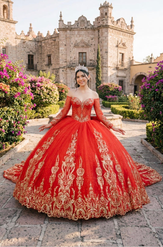 Make a breathtaking entrance in this stunning ball gown. 8545JQ BY CINDERELLA COUTURE