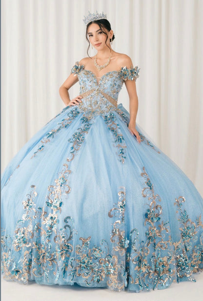 This breathtaking ball gown is the epitome of royal elegance. 8420JQ BY CINDERELLA COUTURE