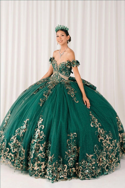 This breathtaking ball gown is the epitome of royal elegance. 8420JQ BY CINDERELLA COUTURE