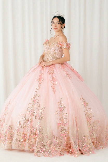 This breathtaking ball gown is the epitome of royal elegance. 8420JQ BY CINDERELLA COUTURE