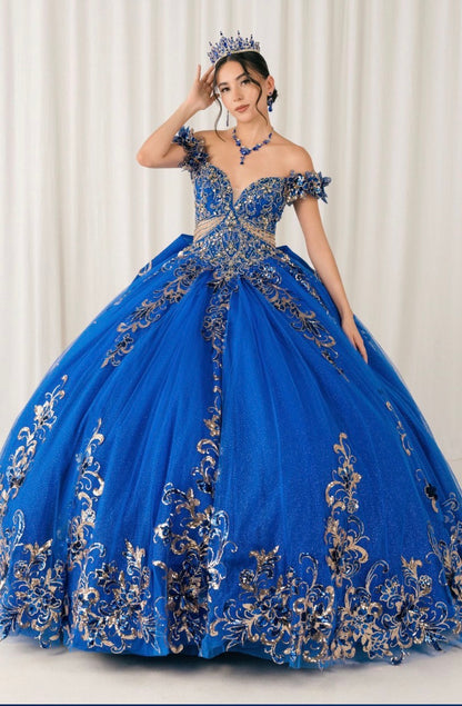 This breathtaking ball gown is the epitome of royal elegance. 8420JQ BY CINDERELLA COUTURE