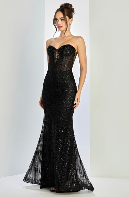 Perfect mermaid silhouette dress. 3263 BY ADORA DESIGN