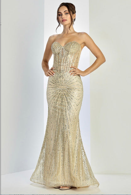 Perfect mermaid silhouette dress. 3263 BY ADORA DESIGN