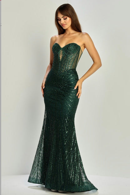 Perfect mermaid silhouette dress. 3263 BY ADORA DESIGN