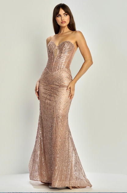 Perfect mermaid silhouette dress. 3263 BY ADORA DESIGN