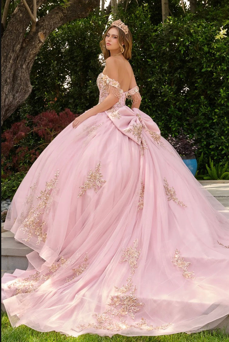 This ballgown features a sweetheart neckline corset bodice. GL3849 BY ELIZABETH K