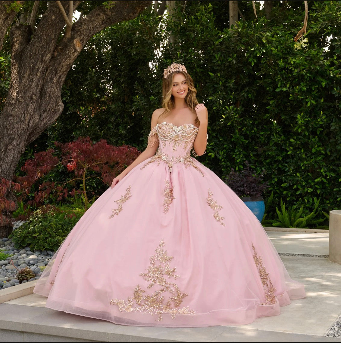 This ballgown features a sweetheart neckline corset bodice. GL3849 BY ELIZABETH K