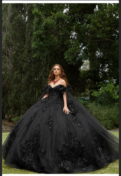 Red Quince Dress with Drape. PQ1098 BY BELLA COUTURE