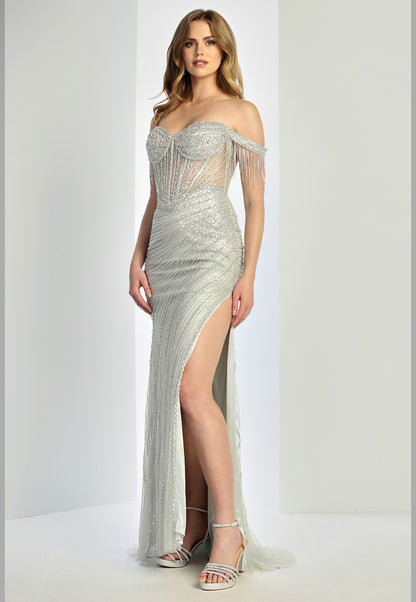 Super elegant dress with gems. 3270 by ADORA DESIGN
