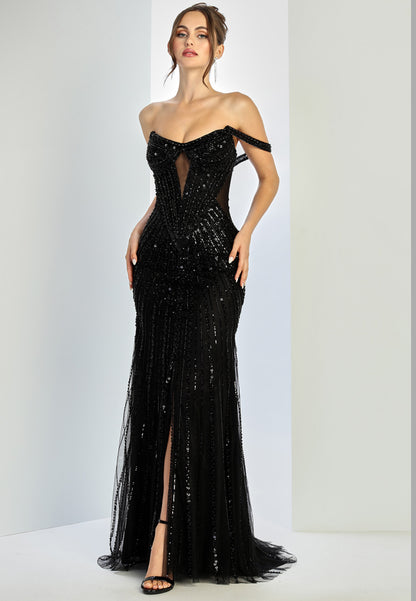 Beading beautiful dress, mermaid style. 3271 by ADORA DESIGN