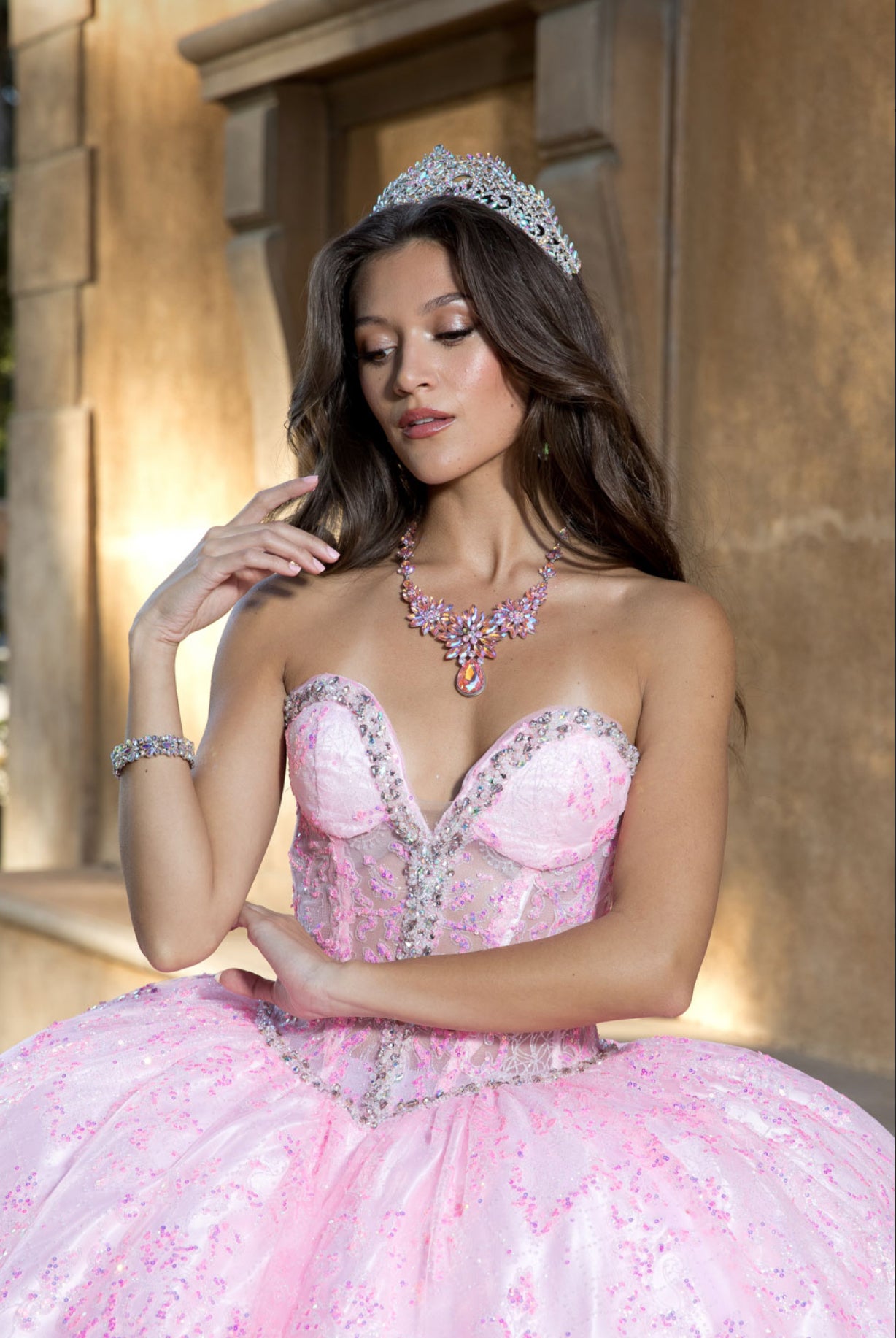 Sparkly Quince Dress. PQ1058 BY Bella Couture