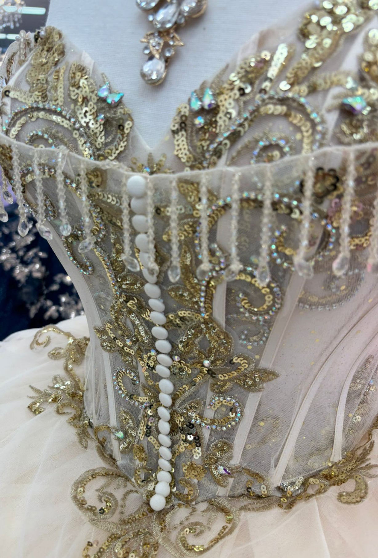 Long Train Embroidered Quince Dress. PQ1074 BY Bella couture.