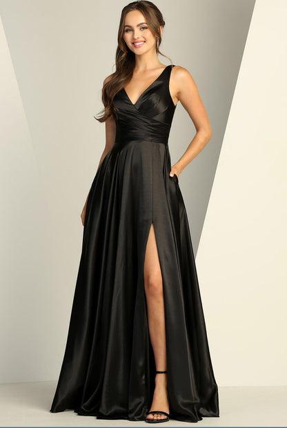 Elegant satin dress perfect for any ocassion. 3147 by ADORA DESIGN