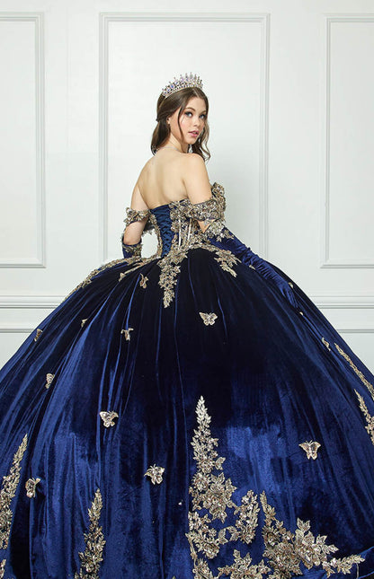 Velvet Dress. PQ1038 by Bella Couture